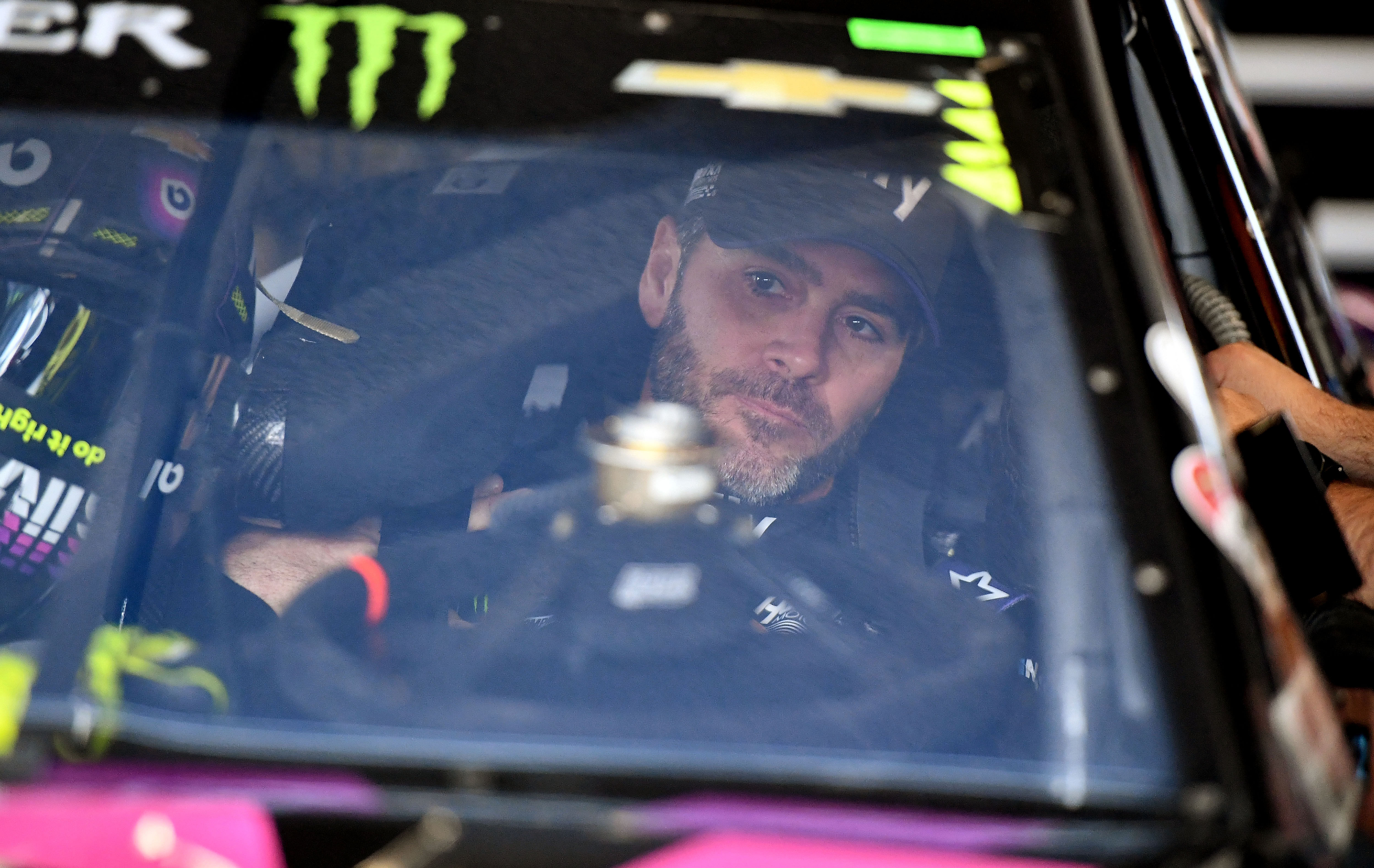 NASCAR Cup Series driver Jimmie Johnson before the start of the Daytona 500 practice. Source: Imagn